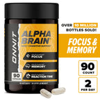ONNIT Alpha Brain Nootropic Brain Supplement, 90 Count – Focus, Memory, and Mental Clarity Capsules with L-Theanine and Vitamin B6