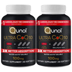 Qunol Ultra CoQ10 100mg Softgels- 3X Better Absorption Coenzyme Q10 Supplements - Antioxidant Supplement for Vascular and Heart Health & Energy Production