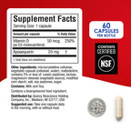 Prevagen Extra Strength 20mg, 60 Capsules with Apoaequorin & Vitamin D with Attractive and Stackable Prevagen Storage Box