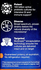 Ortho Molecular Ortho Biotic 100 – High Potency Probiotic for Gut & Digestive Health