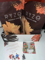 RYZE SUPERFOODS Mushroom Medium Roast Coffee Starter Kit, USDA Organic Instant Coffee with 6 Adaptogenic Mushrooms and for Energy, Focus, Digestion, Immunity with Lions Mane & Turkey Tail 30 Serving